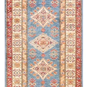 Løper Ziegler Teppe - Kazak - 179 x 59 cm - lyseblå
