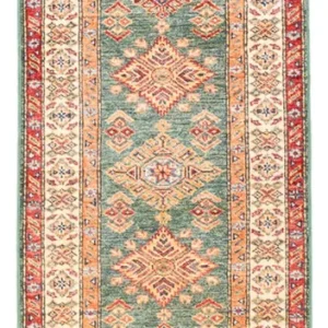 Løper Ziegler Teppe - Kazak - 181 x 61 cm - lysegrønn