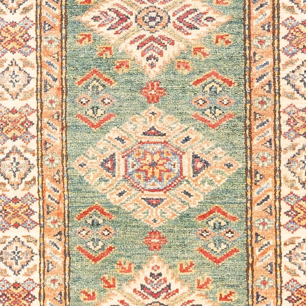 Løper Ziegler Teppe - Kazak - 184 x 58 cm - lysegrønn