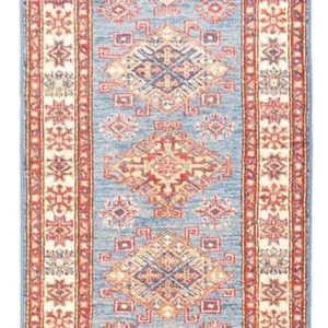 Løper Ziegler Teppe - Kazak - 185 x 61 cm - lyseblå