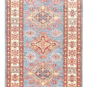 Løper Ziegler Teppe - Kazak - 185 x 60 cm - lyseblå