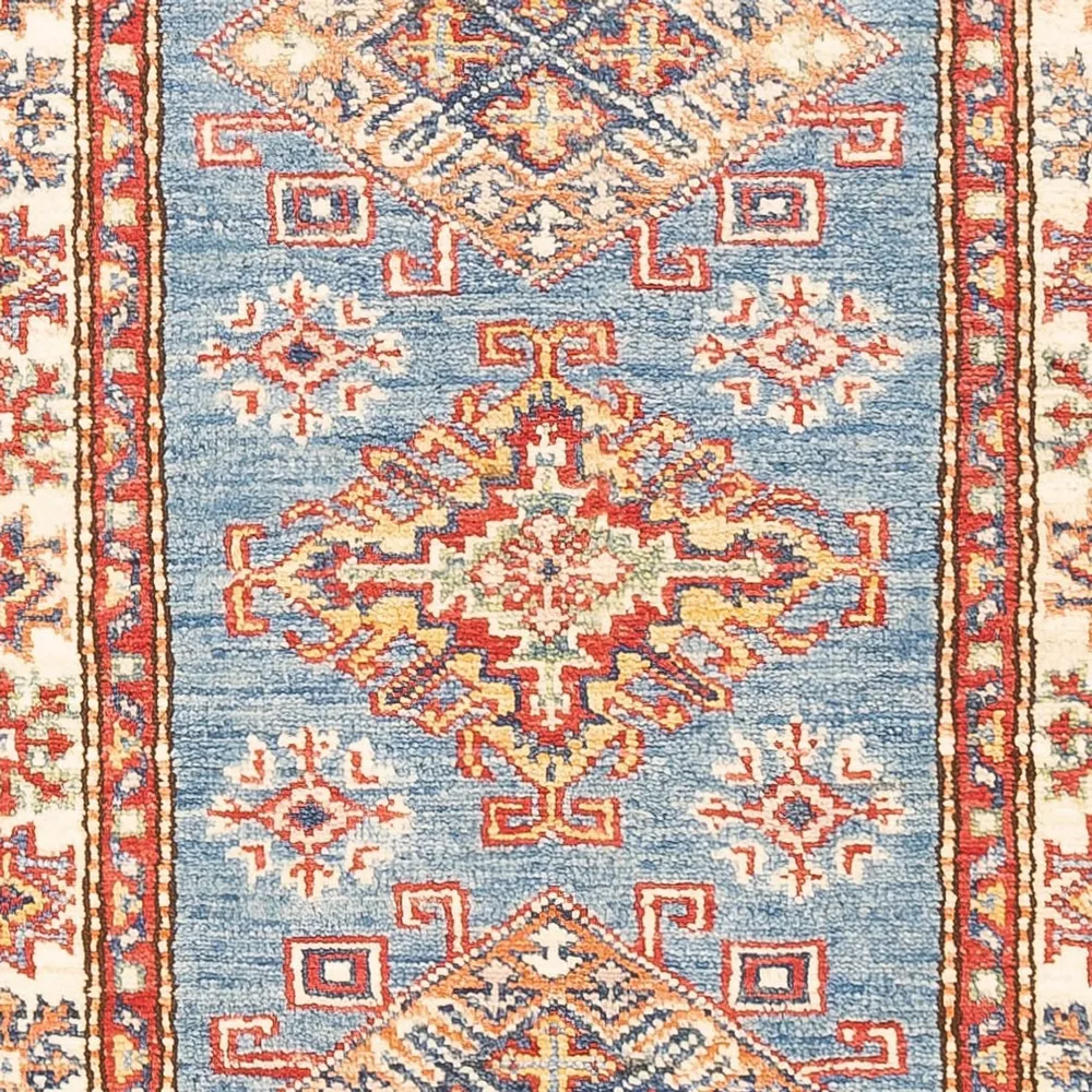 Løper Ziegler Teppe - Kazak - 185 x 60 cm - lyseblå