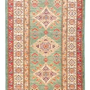 Løper Ziegler Teppe - Kazak - 185 x 60 cm - lysegrønn