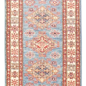 Løper Ziegler Teppe - Kazak - 186 x 58 cm - lyseblå
