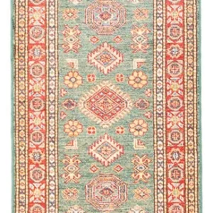 Løper Ziegler Teppe - Kazak - 187 x 60 cm - lysegrønn