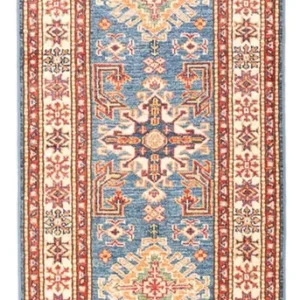 Løper Ziegler Teppe - Kazak - 188 x 61 cm - blå