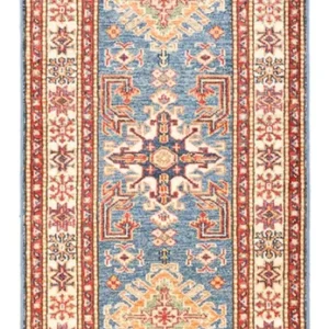 Løper Ziegler Teppe - Kazak - 189 x 63 cm - blå