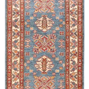 Løper Ziegler Teppe - Kazak - 200 x 76 cm - blå