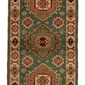Løper Ziegler Teppe - Kazak - 205 x 62 cm - grønn