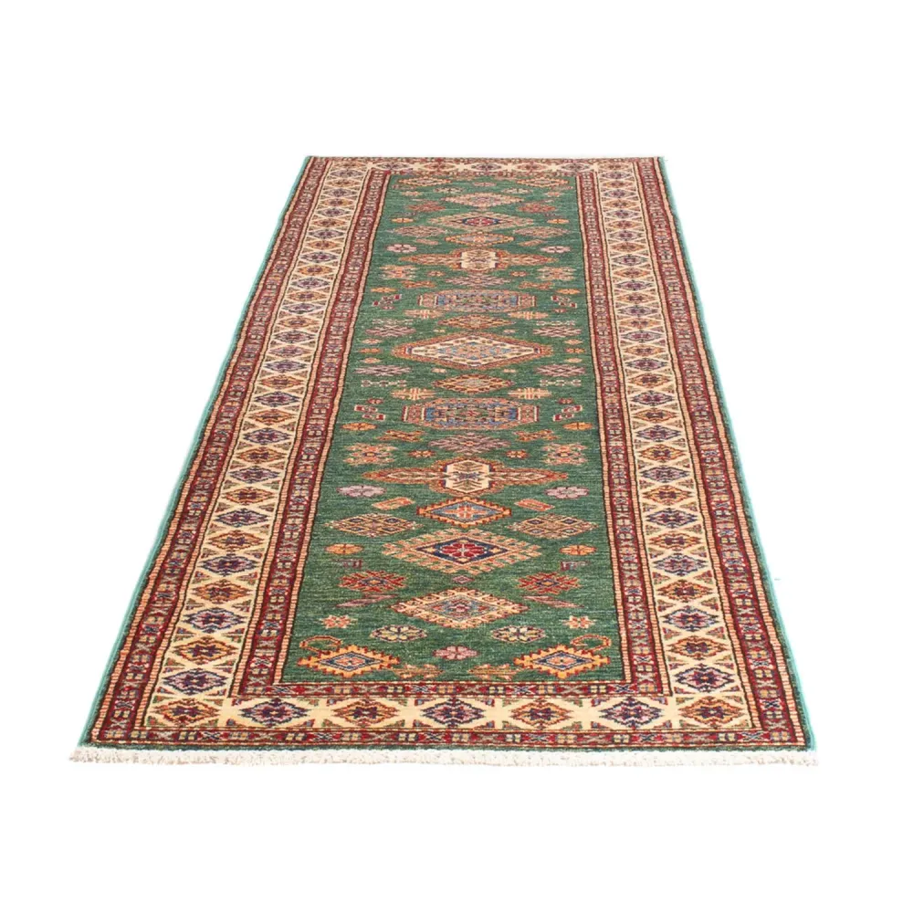 Løper Ziegler Teppe - Kazak - 296 x 80 cm - grønn