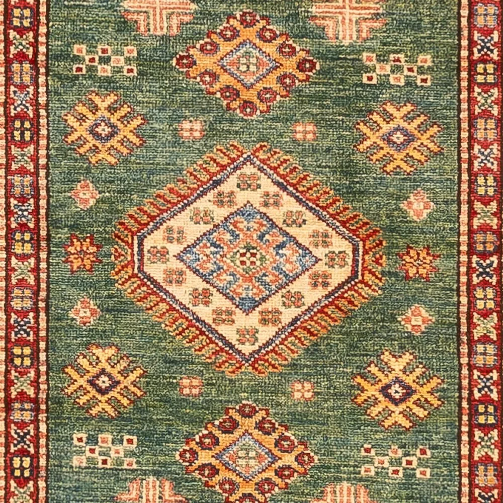 Løper Ziegler Teppe - Kazak - 302 x 78 cm - grønn