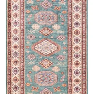 Løper Ziegler Teppe - Kazak - 302 x 83 cm - turkis