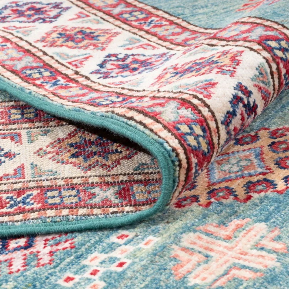 Løper Ziegler Teppe - Kazak - 302 x 83 cm - turkis