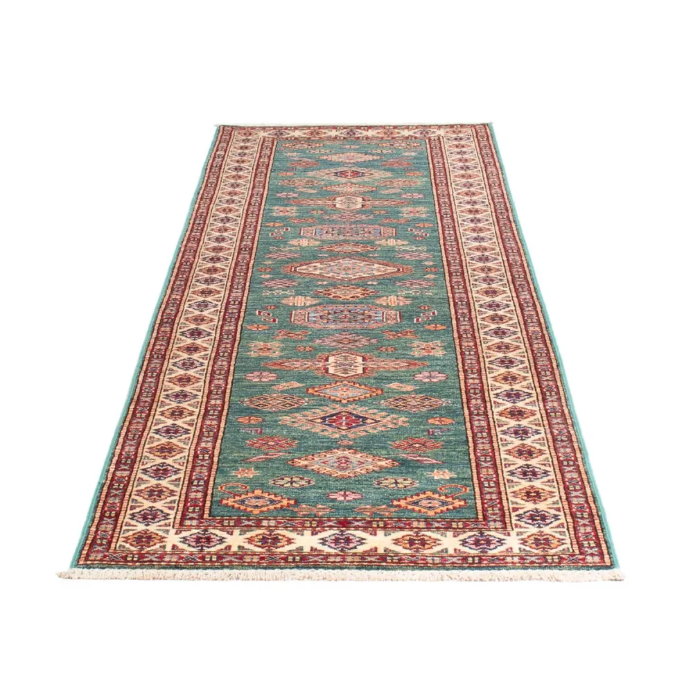 Løper Ziegler Teppe - Kazak - 302 x 83 cm - turkis