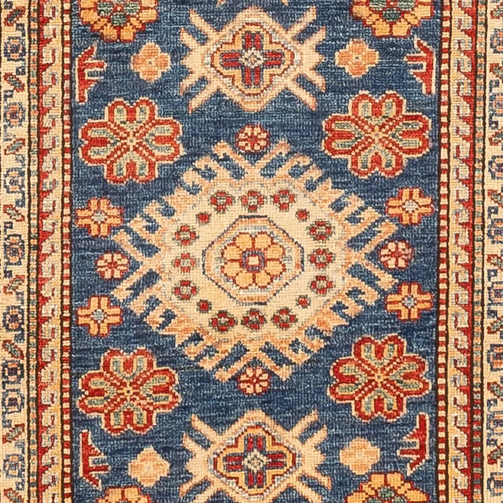 Løper Ziegler Teppe - Kazak - 304 x 80 cm - mørkeblå