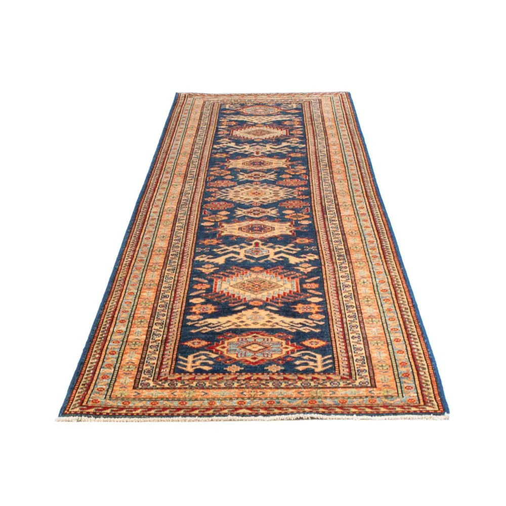 Løper Ziegler Teppe - Kazak - 304 x 80 cm - mørkeblå