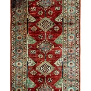 Løper Ziegler Teppe - Kazak - 315 x 82 cm - mørk rød