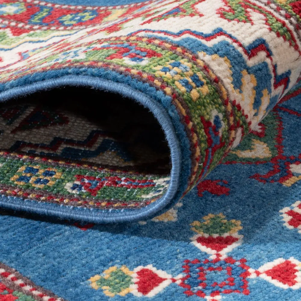 Løper Ziegler Teppe - Kazak - 403 x 78 cm - mørkeblå