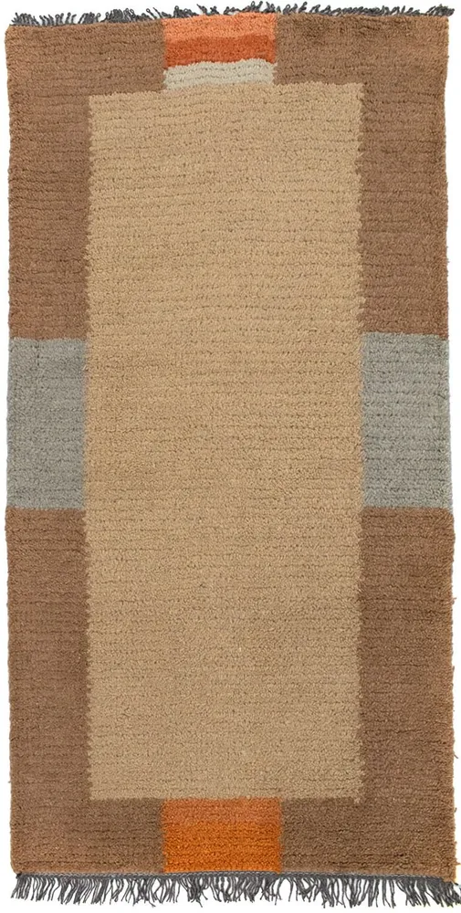 Nepal teppe - 140 x 70 cm - lysebrun