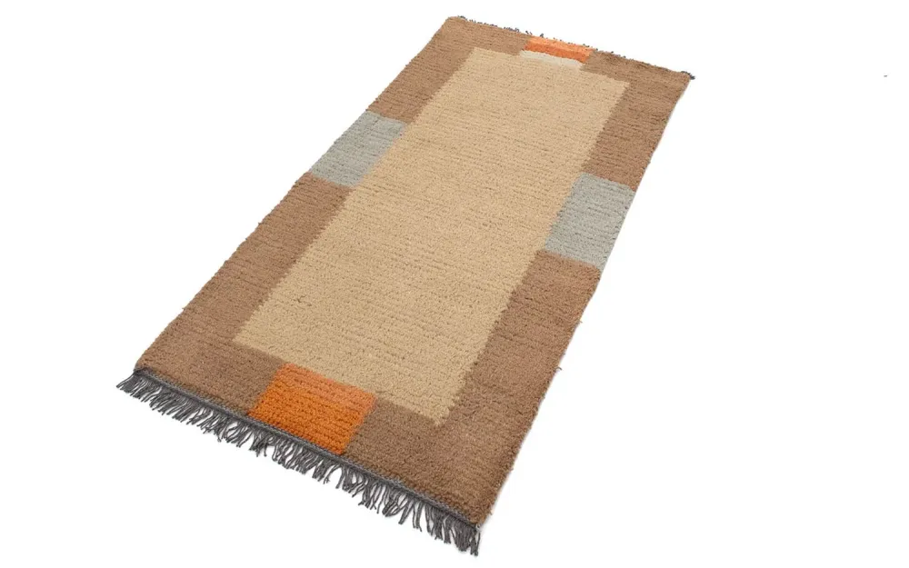 Nepal teppe - 140 x 70 cm - lysebrun