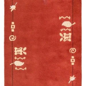 Nepal teppe - 180 x 122 cm - rust