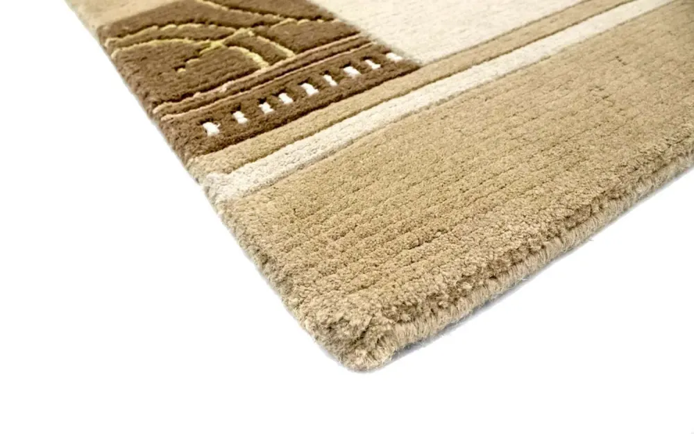 Nepal teppe - 195 x 144 cm - beige