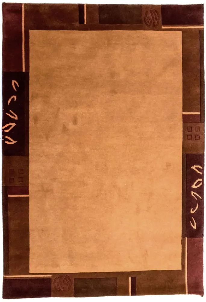 Nepal teppe - 201 x 146 cm - oransje