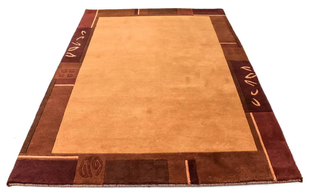 Nepal teppe - 201 x 146 cm - oransje