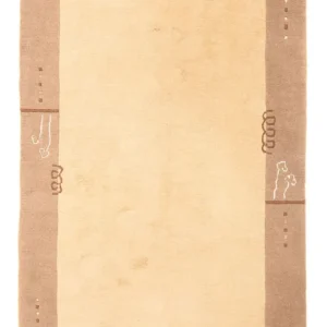 Nepal teppe - 230 x 160 cm - lysebrun