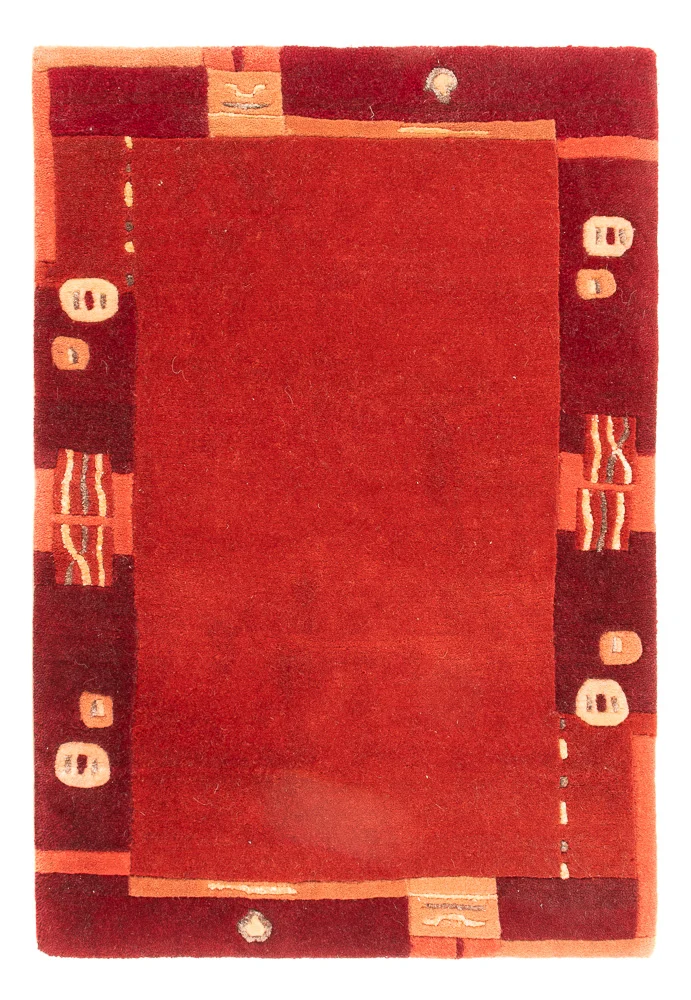 Nepal teppe - 90 x 60 cm - rød