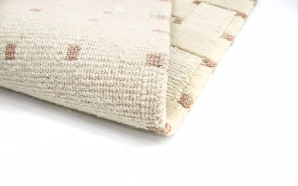 Nepal teppe rundt - 150 x 150 cm - beige