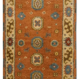 Orientalsk teppe - 117 x 63 cm - oransje