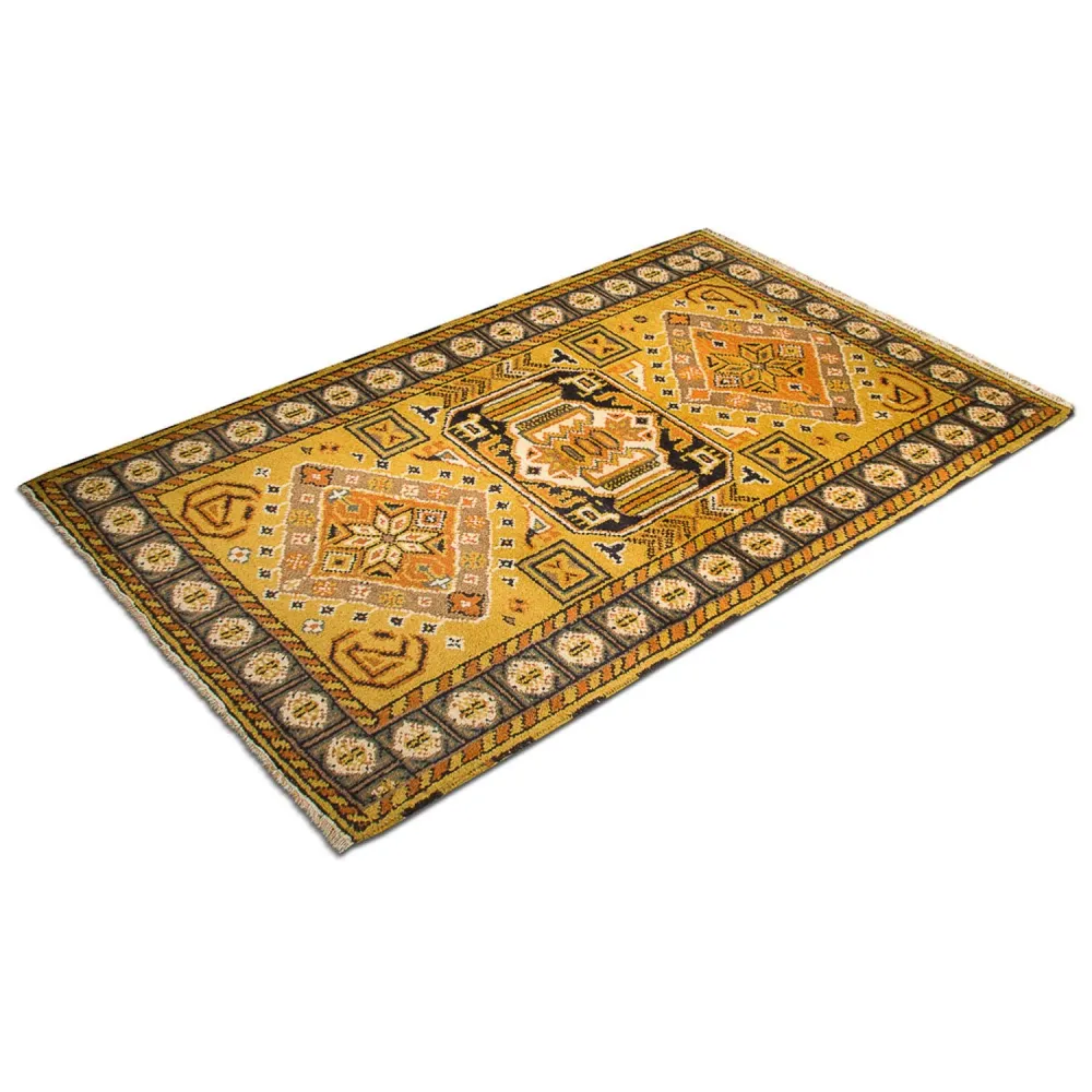 Orientalsk teppe - 154 x 95 cm - gull