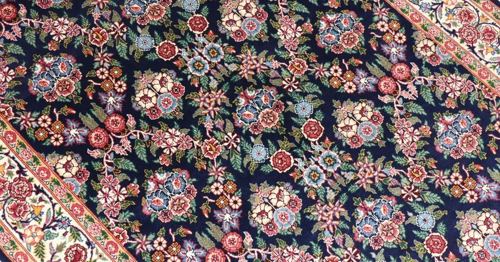 Orientalsk teppe - 215 x 123 cm - svart