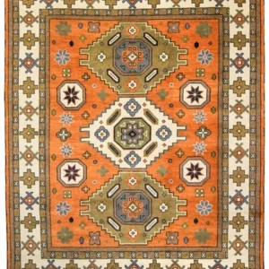 Orientalsk teppe - 304 x 249 cm - oransje
