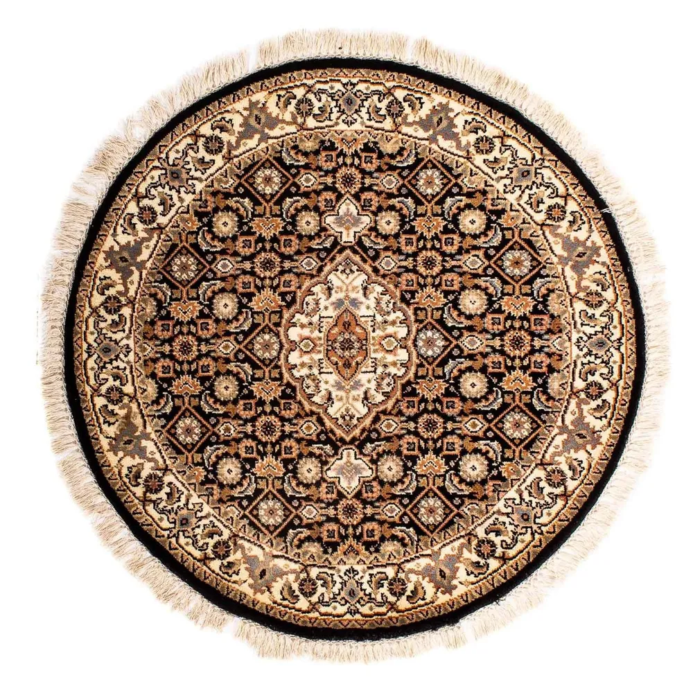 Orientalsk teppe - Bijar - Indus rundt - 93 x 93 cm - mørkeblå