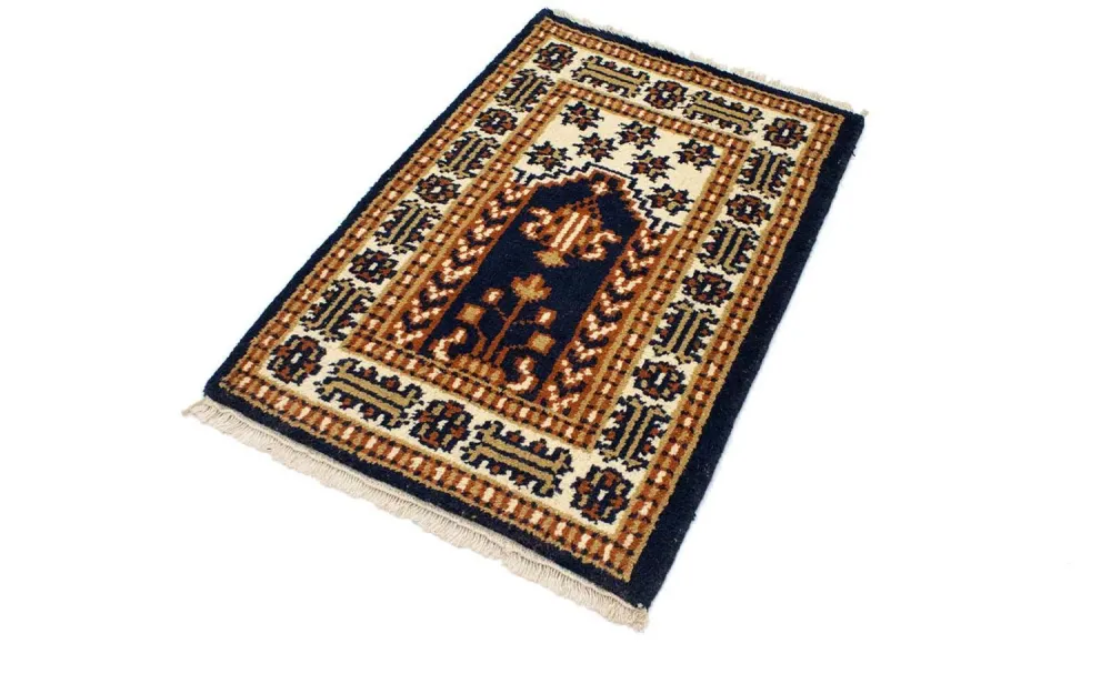 Orientalsk teppe - 90 x 60 cm - mørkeblå