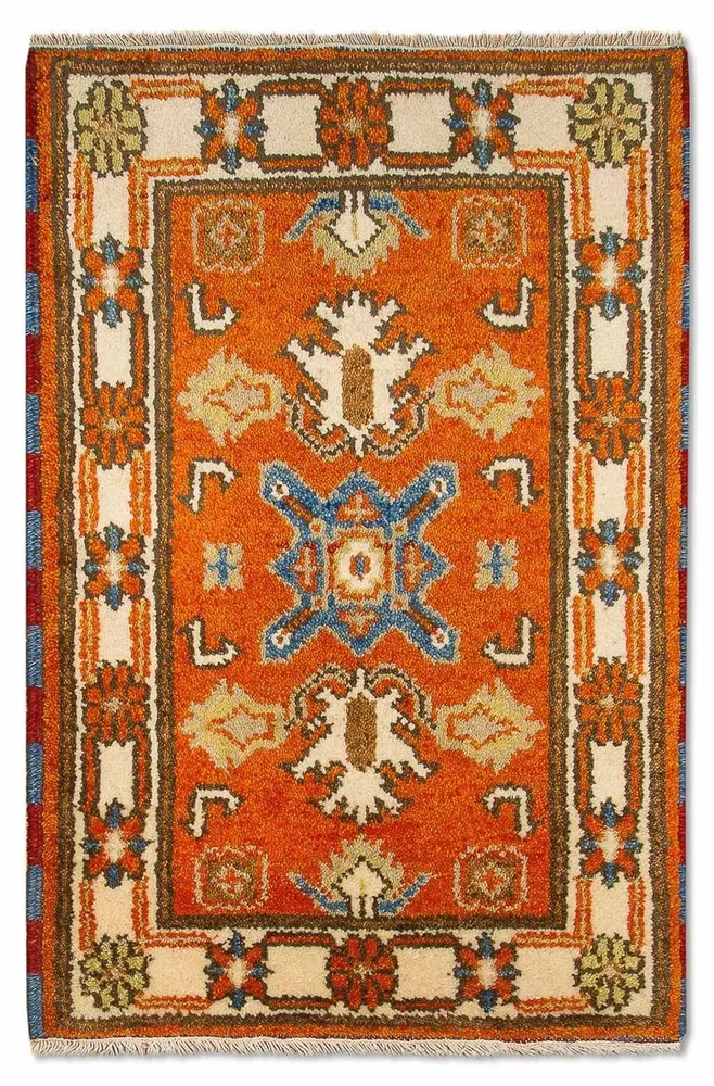 Orientalsk teppe - 93 x 64 cm - oransje