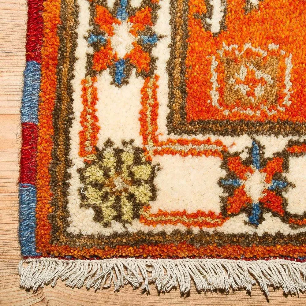 Orientalsk teppe - 93 x 64 cm - oransje