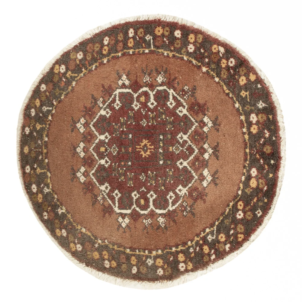 Orientalsk teppe rundt - 72 x 72 cm - flerfarget