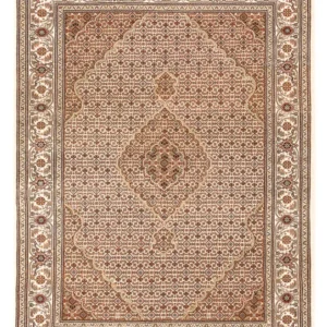 Orientalsk teppe - Tabriz - 200 x 150 cm - mørk beige