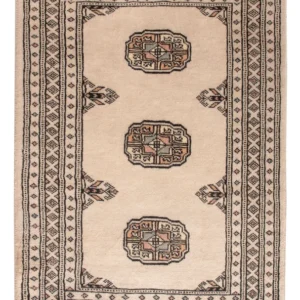 Pakistan teppe - 94 x 62 cm - krem