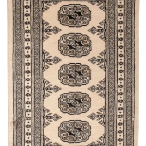 Pakistan teppe - 95 x 61 cm - krem