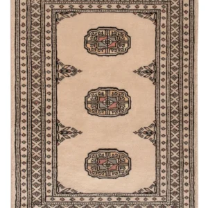 Pakistan teppe - 94 x 62 cm - krem