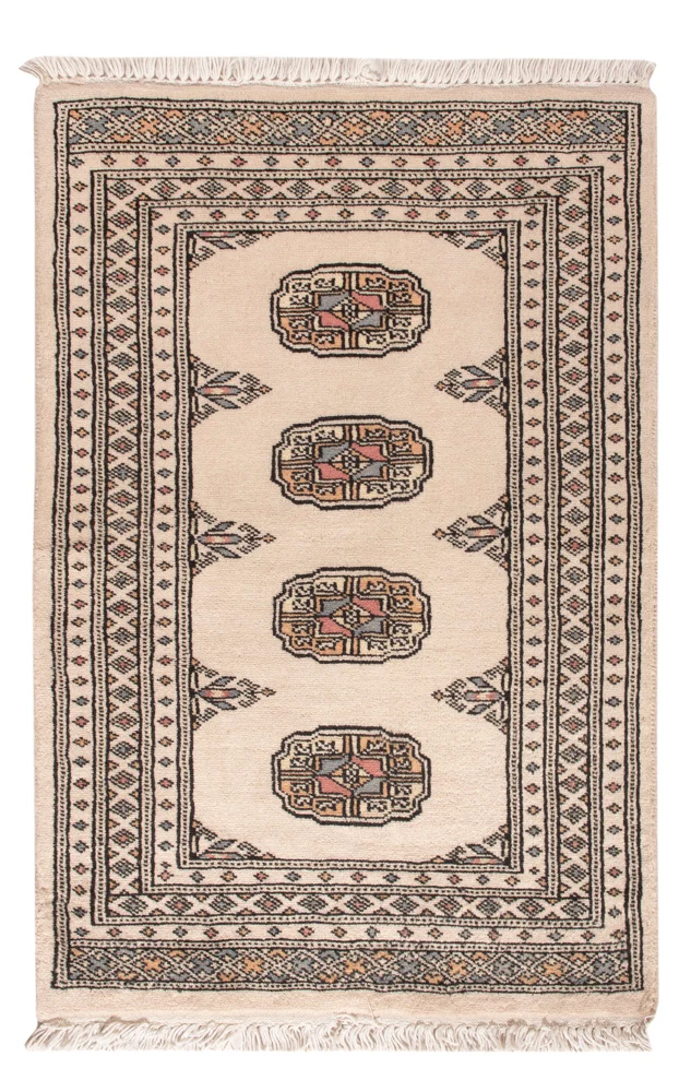 Pakistan teppe - 90 x 61 cm - krem