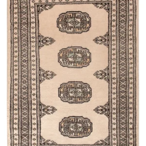 Pakistan teppe - 93 x 61 cm - krem