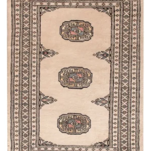 Pakistan teppe - 94 x 61 cm - krem