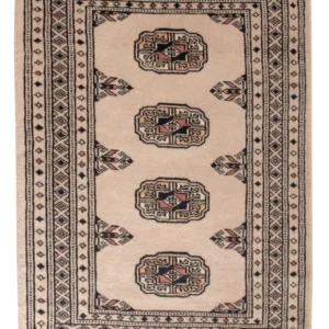 Pakistan teppe - 93 x 62 cm - krem