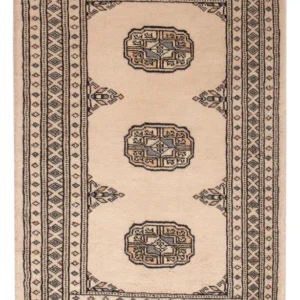 Pakistan teppe - 93 x 60 cm - krem