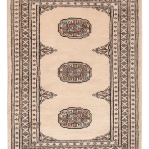 Pakistan teppe - 89 x 63 cm - krem
